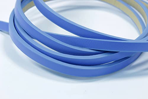 INWARIA Bänder aus Lederimitat 5mm 120 cm flach Kunstlederband Kunstleder Band, KLB-25 (Blau) von inwaria