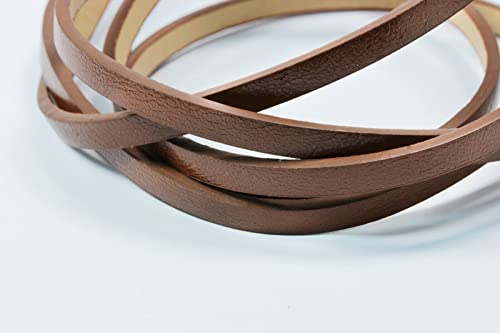 INWARIA Bänder aus Lederimitat 5mm 120 cm flach Kunstlederband Kunstleder Band, KLB-25 (Braun) von inwaria