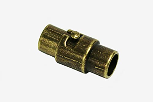 INWARIA Bajonettverschluss Magnetverschluss für Bänder 3 mm, 5 stück, MV-50/3_5st (Bronzefarben) von inwaria