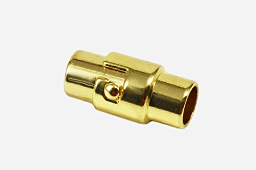 INWARIA Bajonettverschluss Magnetverschluss für Bänder 4 mm, 5 stück, MV-50/4_5st (Goldfarben) von inwaria