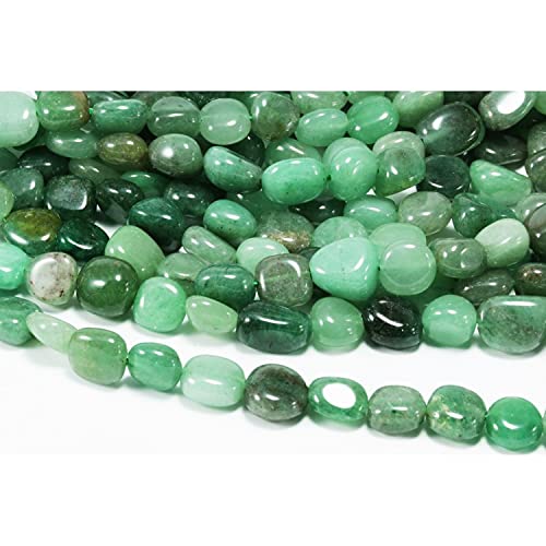INWARIA Edelsteine Nuggets, 1 Strang 40-41cm, Splitter Halbedelstein Perlen, Aventurin grün, P-88/4 von inwaria