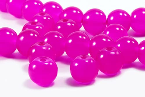 INWARIA Glasperlen rund Qualitäts - Perlen Schmuck basteln, Ø 4 mm, 100 Stück, P-1/4 (Pink) von inwaria