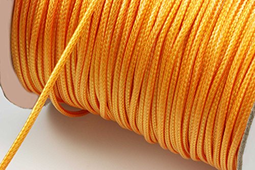 INWARIA Kordel gewachst 3 mm Schnur 5m Band Farbwahl Kordel Garn, BK-45 (3mm - 5m, Orange) von inwaria