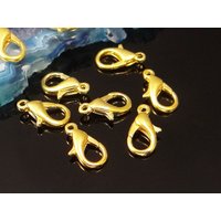Karabiner Verschluss, 14 mm Goldfarben / 5 Stück Karabiner Verschluss, 14 mm Goldfarben / 5 Stück von inwaria