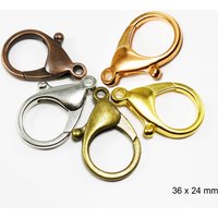 Karabiner Verschluss, 36 mm Bronzefarben / 2 Stück Karabiner Verschluss, 36 mm Bronzefarben / 2 Stück von inwaria