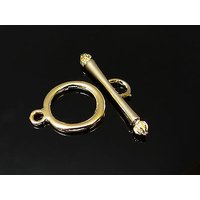 Knebelverschlüsse, 23 x 19 mm, hellgoldfarben, 2 Stück Knebelverschlüsse, 23 x 19 mm, hellgoldfarben, 2 Stück von inwaria