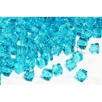 Kristall Glasperlen, Würfel, 4 mm, facettiert Crystal / 100 Stück von inwaria