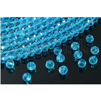 Kristall Glasperlen, rund, Ø 6 mm, facettiert 4 - smoked topaz / 100 Stück von inwaria