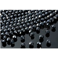 Kristall Glasperlen, rund, Ø 6 mm, facettiert 4 - smoked topaz / 100 Stück von inwaria