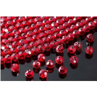 Kristall Glasperlen, rund, Ø 6 mm, facettiert 4 - smoked topaz / 100 Stück von inwaria