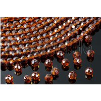 Kristall Glasperlen, rund, Ø 6 mm, facettiert 4 - smoked topaz / 100 Stück Kristall Glasperlen, rund, Ø 6 mm, facettiert 4 - smoked topaz / 100 Stück von inwaria