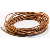 Lederband rund, natur, matt, Ø 1 mm, Echt Leder Hellbraun natur / 1 Meter von inwaria