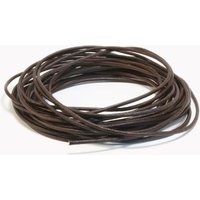 Lederband rund, natur, matt, Ø 2 mm, Echt Leder Schwarz natur / 5 Meter von inwaria