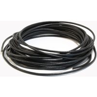 Lederband rund, natur, matt, Ø 3 mm, Echt Leder Schwarz natur / 1 Meter von inwaria