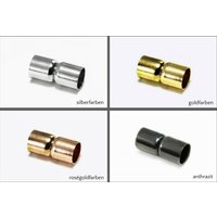 Magnetverschluss für Bänder Ø 7,5/8 mm 8,5mm / Anthrazit Magnetverschluss für Bänder Ø 7,5/8 mm 8,5mm / Anthrazit von inwaria