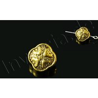 Metallperlen, Zwischenperlen, goldfarben von inwaria