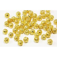 Metallperlen, filigran, Ø 6 mm, Kugel, 100 Stück Metallperlen, filigran, Ø 6 mm, Kugel, 100 Stück von inwaria