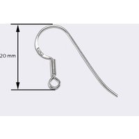 Ohrhaken aus 925 SILBER, mit Spirale, 18/20 mm 20 mm / 5 Paar = 10 Stück Ohrhaken aus 925 SILBER, mit Spirale, 18/20 mm 20 mm / 5 Paar = 10 Stück von inwaria
