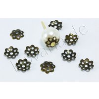 Perlenkappen, Ø 6/7,5/8,5 mm, 100 Stück 8,5mm / Goldfarben von inwaria