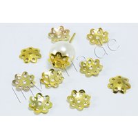 Perlenkappen, Ø 6/7,5/8,5 mm, 100 Stück 8,5mm / Goldfarben von inwaria