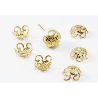 Perlenkappen, Ø 8/10 mm Ø 10 mm / Goldfarben / 100 Stück von inwaria