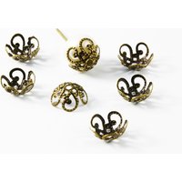 Perlenkappen, Ø 8/10 mm Ø 10 mm / Goldfarben / 100 Stück Perlenkappen, Ø 8/10 mm Ø 10 mm / Goldfarben / 100 Stück von inwaria