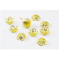 Perlenkappen, Ø 8/10 mm Ø 10 mm / Goldfarben / 100 Stück von inwaria