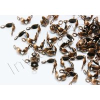 Quetschkalotten mit Fädellloch, 8 x 4 mm, geschlossene Öse von inwaria