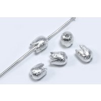 Tulpen aus 925 Silber, 10 x 7,8 mm, gebürstet von inwaria