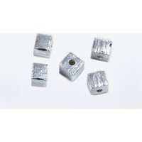 Würfel aus 925 Silber, gebürstet, 3/4 mm von inwaria