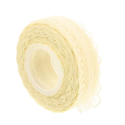 iplusmile 1 Rolle Spitzen band Spitzenband selber machen Spitzenbänder zum Basteln Bänder für Handwerk Band für DIY Eleganter Zierbesatz Spitzenband-Masse Band für Geschenkverpackung Beige von iplusmile