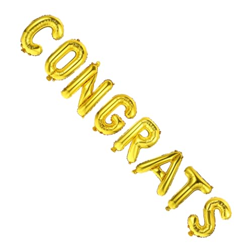 iplusmile 1 Satz Abschluss Ballon Herzlichen Glückwunsch, Graduiertenballons Herzlichen Glückwunsch Ballon Partyballons Abschlussdekorationen 2022 Salbei Ballongirlande Golden Aluminiumfolie von iplusmile