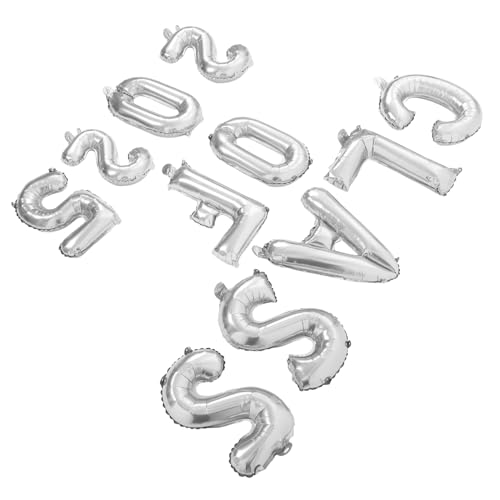 iplusmile 1 Satz Abschlussballons Abschlussfeier Dekorationen Abschlussfeier Dekoration Ballons Abschlusstisch Dekoration Abschluss Requisiten Abschluss Dekoration Silberne von iplusmile