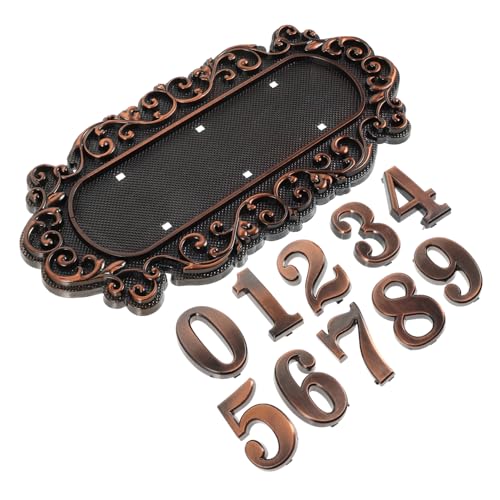 iplusmile 1 Satz Retro -Türnummer Gold Hausnummern für draußen Zahlen für Hausadressenschild Türnummernschild drinnen graceling gracy Türdekoration Dekorative Türplaque Acryl-Kunststoff von iplusmile