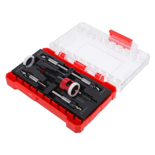 iplusmile 1 Satz Senkbohrer Senkerbohrer Senker-tiefenanschlag Senker Für Holz Holzbearbeitungswerkzeuge Senker-bits Senkbit Aluminiumlegierung Rot von iplusmile