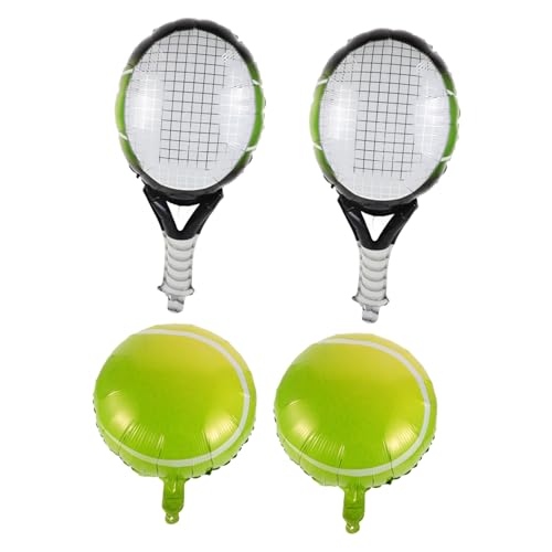 iplusmile 1 Satz Tennisballon Sport-geburtstagsballon Partyzubehör Zum Thema Tennis Tennisschläger-ballon- Luftballons Für Sportpartys Zubehör Für Sportgeburtstage Groß Aluminiumfolie von iplusmile