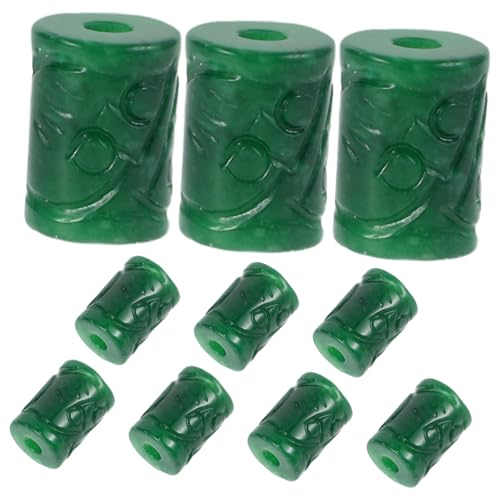 iplusmile 10 Grüne Abstandsperlen Zur Herstellung Von Diy-schmuck. Lose Perlen Für Armbänder, Halsketten Und Bastelarbeiten. Jade-imitatperlen Für Schmuckzubehör. Geeignet Für von iplusmile
