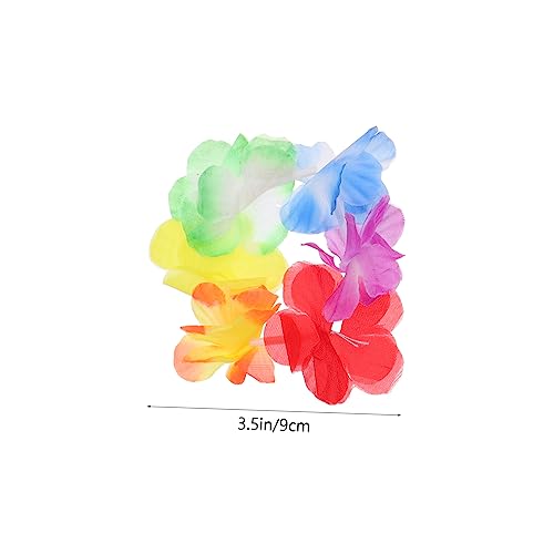 iplusmile 10 Paare Handgefertigte Elastische Hawaii Armbänder Bunte Luau Leis für Fotografie Requisiten und Tropische Partydekoration Wiederverwendbar und Bequem für Sommer Events von iplusmile