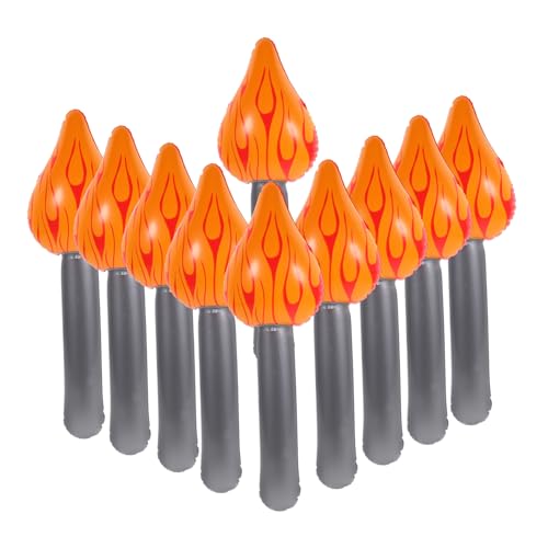 iplusmile 10 Stück Aufblasbare Flammenbrennerballon Fackel-Partygeschenke lustiges Fackelspielzeug lodern luftballons Partyspielzeug Aufblasbare Taschenlampe für zu Hause PVC von iplusmile