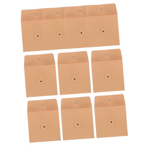 iplusmile 10 Stück CD Hüllen Kraftpapier Robuste CD Dvd Aufbewahrungstaschen Reißfeste Papierhüllen für Disc Schutz Vielseitige Verpackung für Büro Schule Zuhause Braune Recycling Umschläge von iplusmile