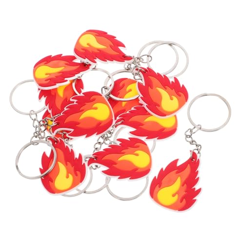 iplusmile 10 Stück Feuerwehr mann Schlüssel anhänger Feuerwehrauto-Party LKW-Geburtstagsdekorationen Feuerwehrauto-Geburtstagsbanner Herzstück der Feuerwehrparty Feuerschmuck PVC-Weichkleber von iplusmile