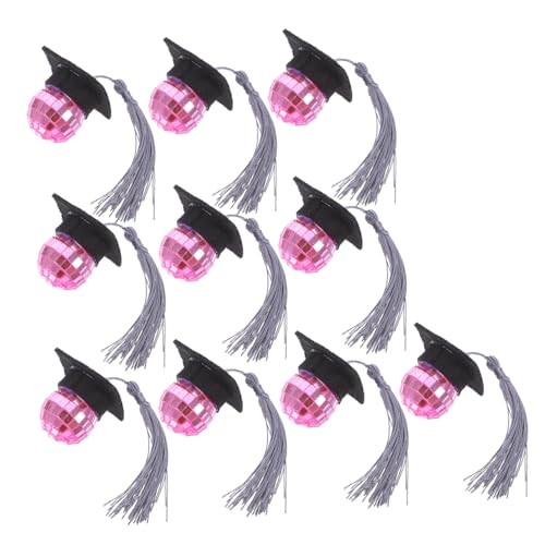 iplusmile 10 Stück Mini -abschlusskappendekoration Party-cupcake-dekoration Grad-cap-ornament Abschlusskappe Für Cupcake Abschluss Cupcake Topper 2025 Abschluss Tischdekoration Silver Acryl von iplusmile