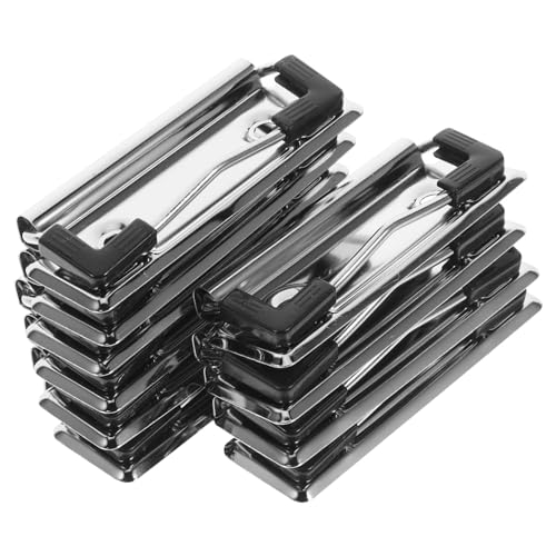 iplusmile 10 Stück Starke Metall Klemmbrett Clips Praktische Dokumentenhalter für Büro Schule und Haushalt Langlebig und Einfach zu Montieren für Effektive Organisation von iplusmile