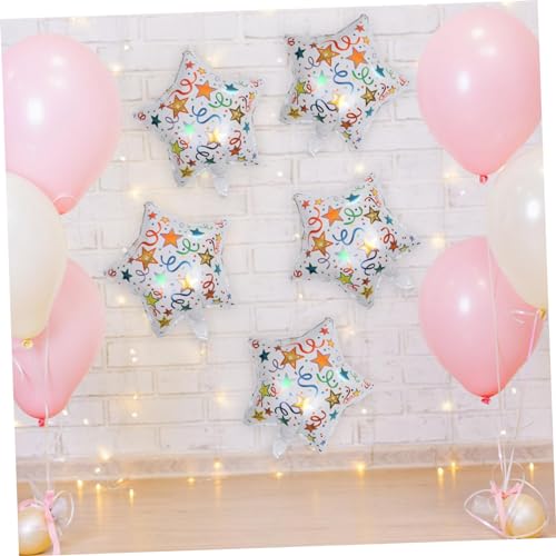 iplusmile 10 Stück Teiliges Ballons Sternform Große Partydeko für Silvester Neujahr Festliche Raumgestaltung Helium Geeignet Bunte Geburtstags und Eventdekoration von iplusmile