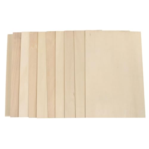 iplusmile 10 Stück Teiliges Unbehandelte Lindenholzplatten Glatte Holzscheiben für Basteln DIY Holzplatten Sicher Langlebig für Malerei und Kreative Holzarbeiten von iplusmile