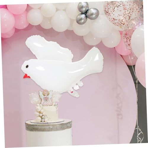 iplusmile 10 Stück Weiße Friedenstauben luftballons Folienballons für Zeremonien Hochzeit Party Dekorationen DIY freundlich Elegant Detailreich von iplusmile
