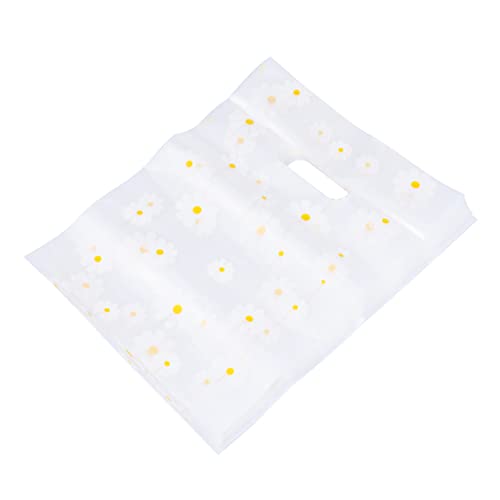 iplusmile 100 Stück Kleine Transparente Tragetaschen mit Blumenmuster Einweg Plastiktüten für Hochzeiten Babypartys und von iplusmile