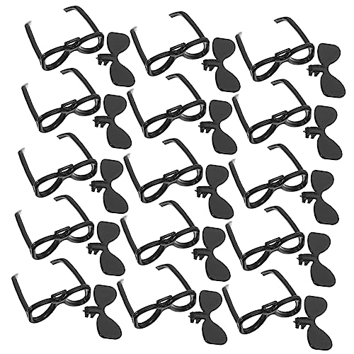 iplusmile 100 Stück Runde Miniatur Brillen Kleine Puppen Mit Mini Sonnenbrillen Zum Basteln Zubehör Sonnenbrillen Für Puppen Kleine Mädchen Schwarze Sonnenbrillen Mini von iplusmile