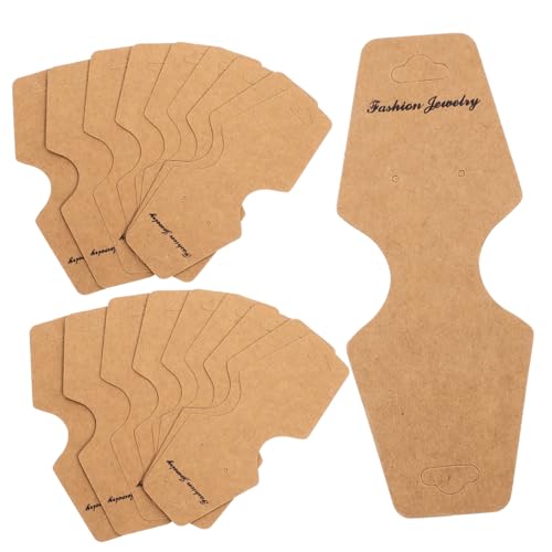 iplusmile 100 Stück Schmuck Verpackungskarten aus Kraftpapier Faltbare Halsketten Karten für Armband Display Langlebig und Professionell für DIY Schmuck Präsentation von iplusmile