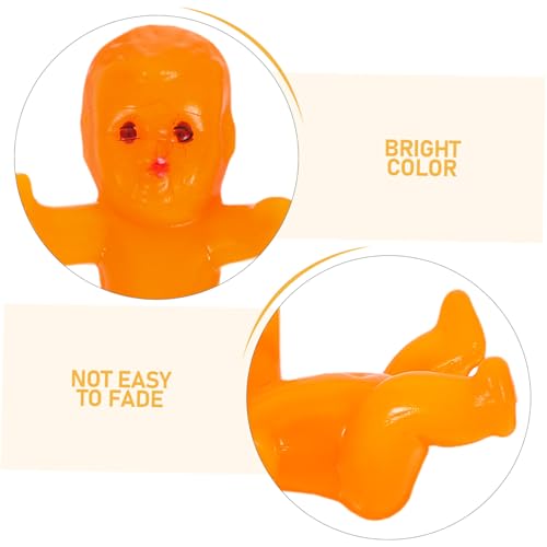 iplusmile 100 Stück Teiliges Shower Souvenirs Miniatur Figuren Orange Cake Topper Dekorationen für Partygeschenke und Interaktive Spiele von iplusmile